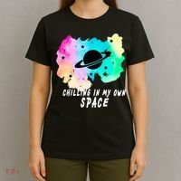 Space Planets Celestial UFO Universe Galaxy Stars Saturn Sky T-Shirt thumb 4