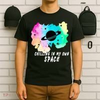 Space Planets Celestial UFO Universe Galaxy Stars Saturn Sky T-Shirt thumb 6