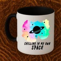 Space Planets Celestial UFO Universe Galaxy Stars Saturn Sky Coffee Mug thumb 2