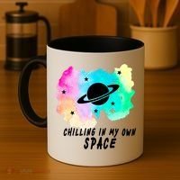Space Planets Celestial UFO Universe Galaxy Stars Saturn Sky Coffee Mug thumb 4