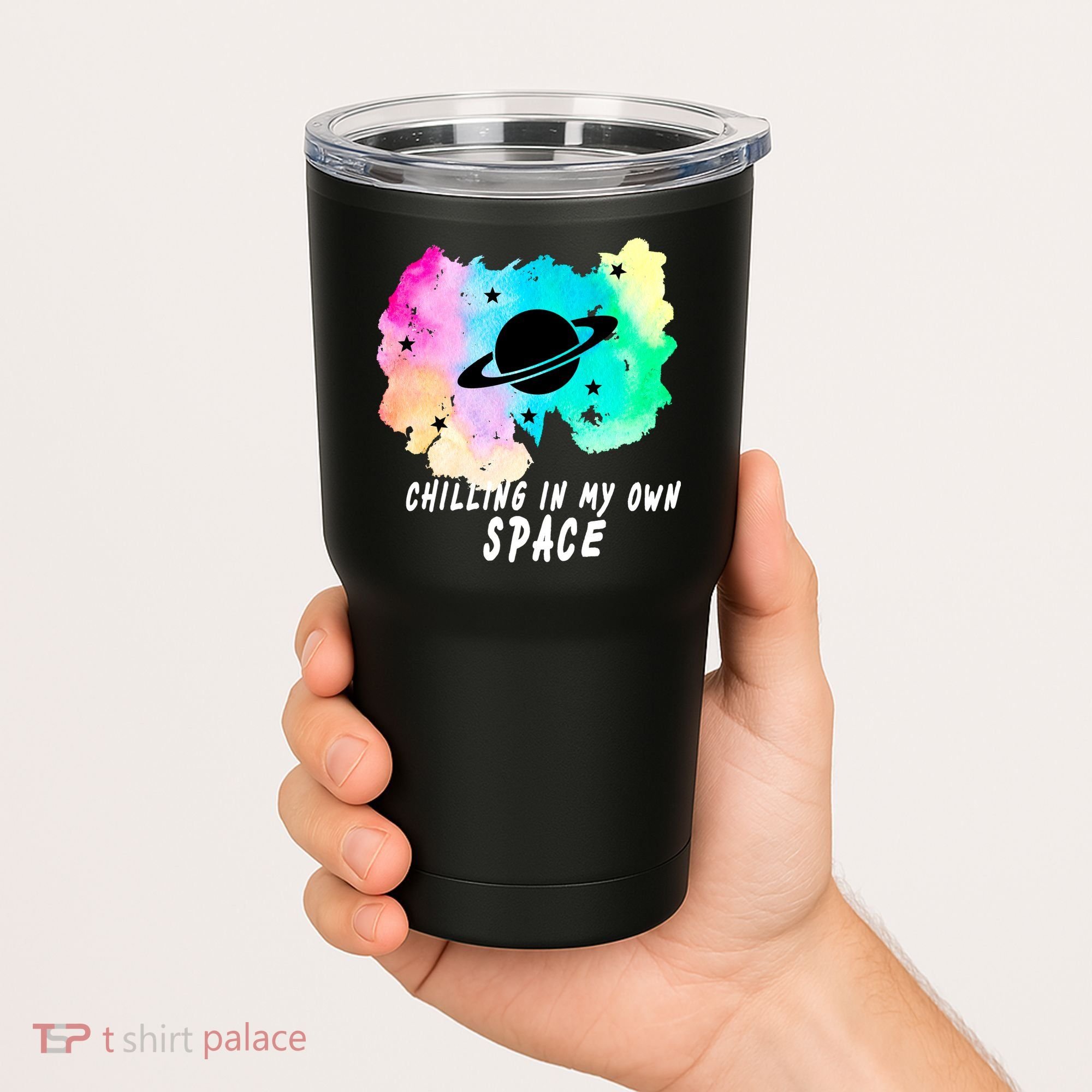 Space Planets Celestial UFO Universe Galaxy Stars Saturn Sky Tumbler