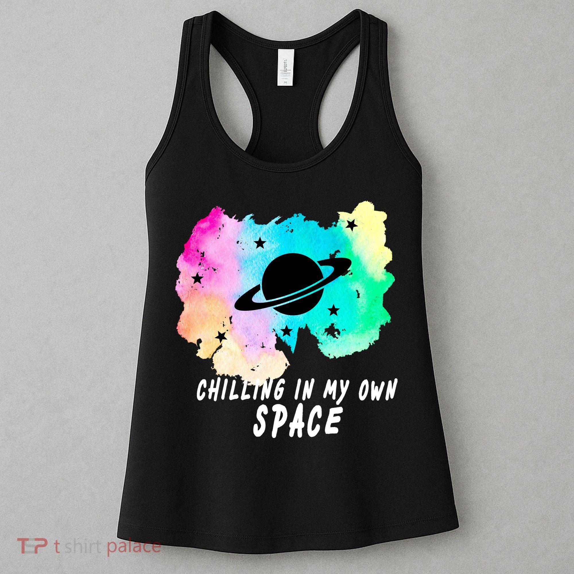 Space Planets Celestial UFO Universe Galaxy Stars Saturn Sky Women's Tank Top