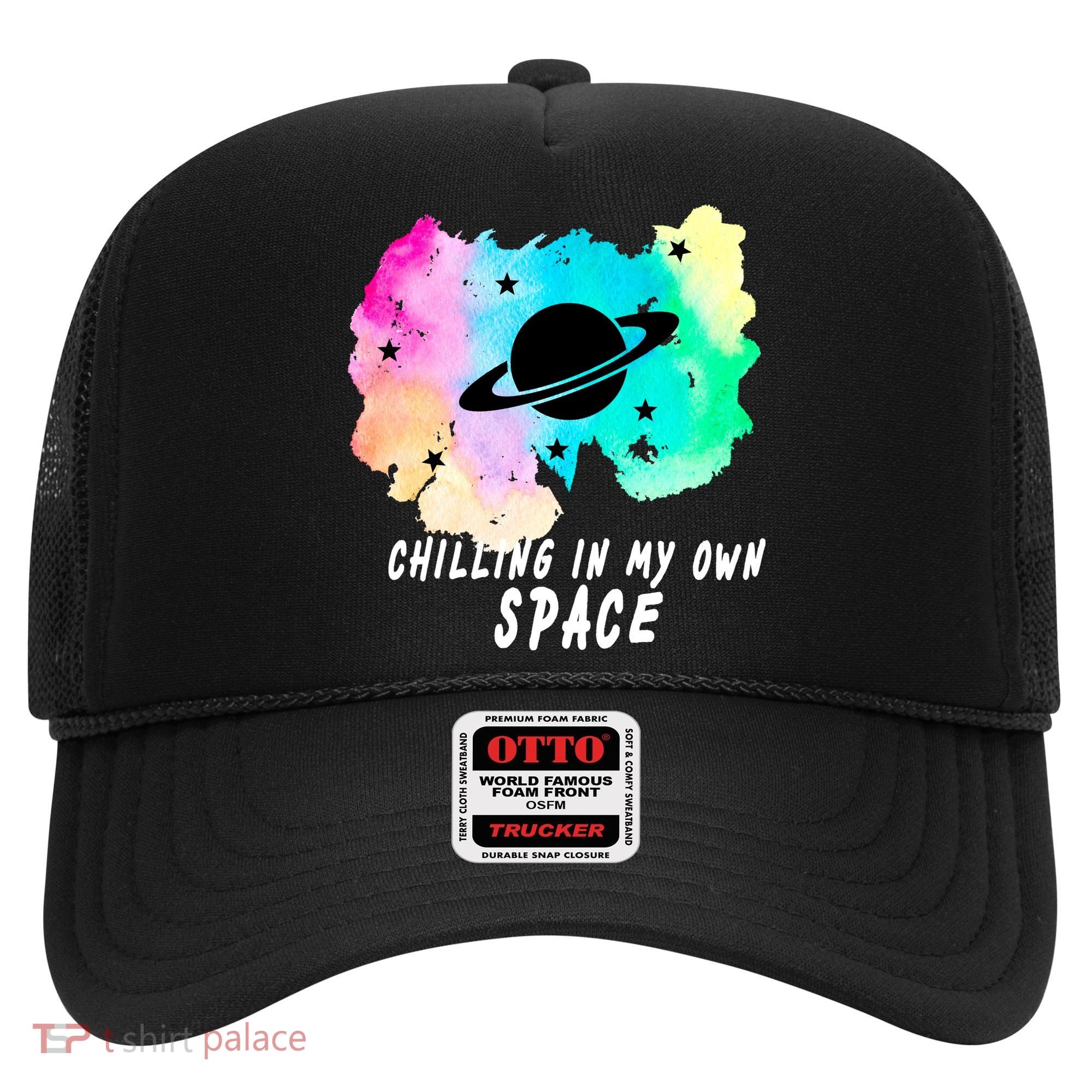 Space Planets Celestial UFO Universe Galaxy Stars Saturn Sky Hat
