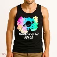 Space Planets Celestial UFO Universe Galaxy Stars Saturn Sky Tank Top thumb 3