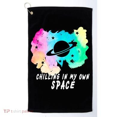 Space Planets Celestial UFO Universe Galaxy Stars Saturn Sky Golf Towel