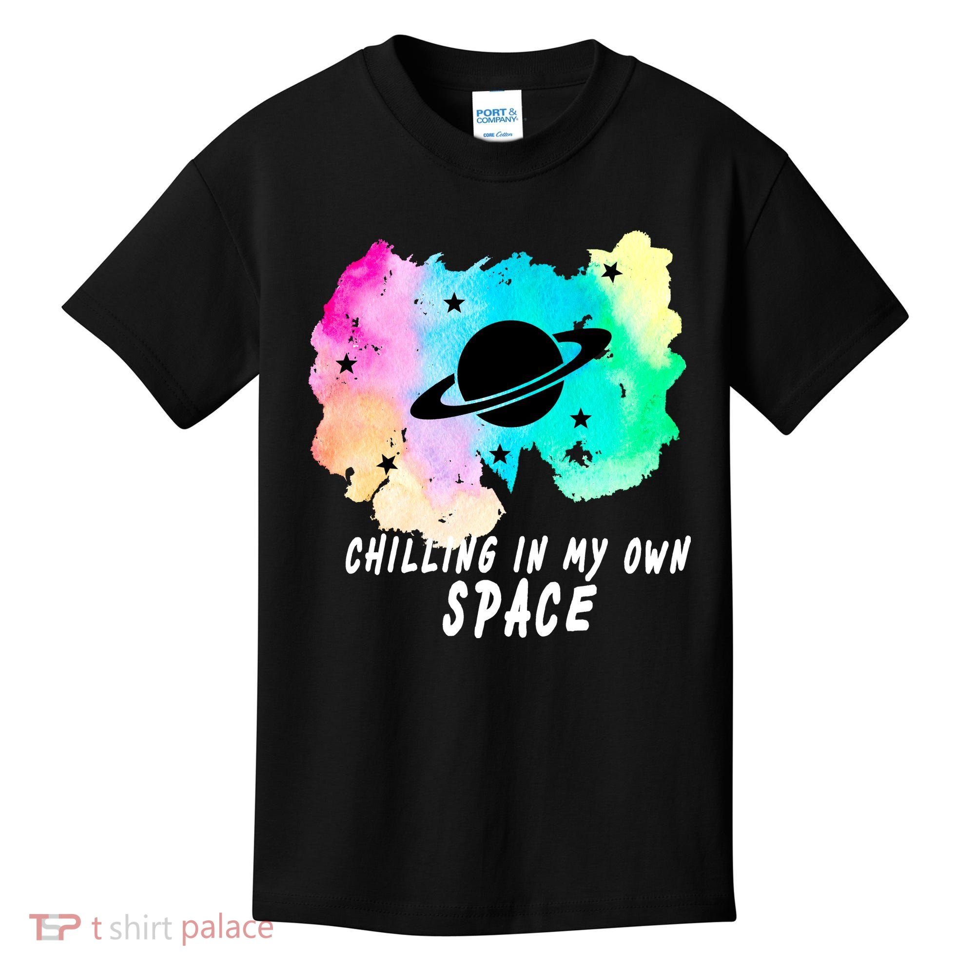 Space Planets Celestial UFO Universe Galaxy Stars Saturn Sky Kids T-Shirt