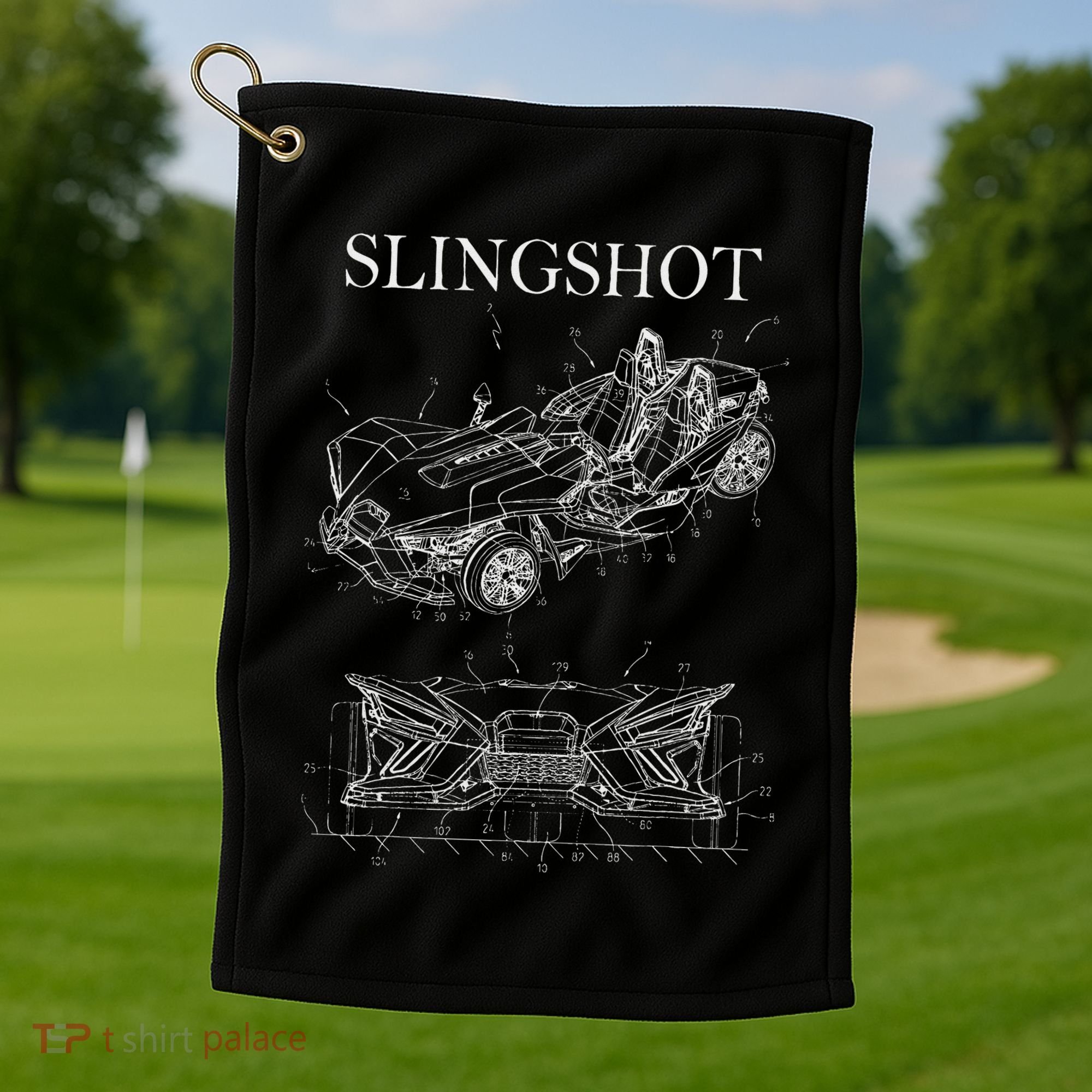 Slingshot Patent Car Sling Shot Golf Towel