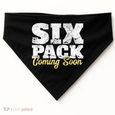 Six Pack Coming Soon Funny Workout Gym Exercise Meaningful Gift USA-Made Doggie Bandana