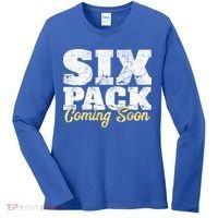Six Pack Coming Soon Funny Workout Gym Exercise Meaningful Gift Women's Long Sleeve Shirt thumb 0