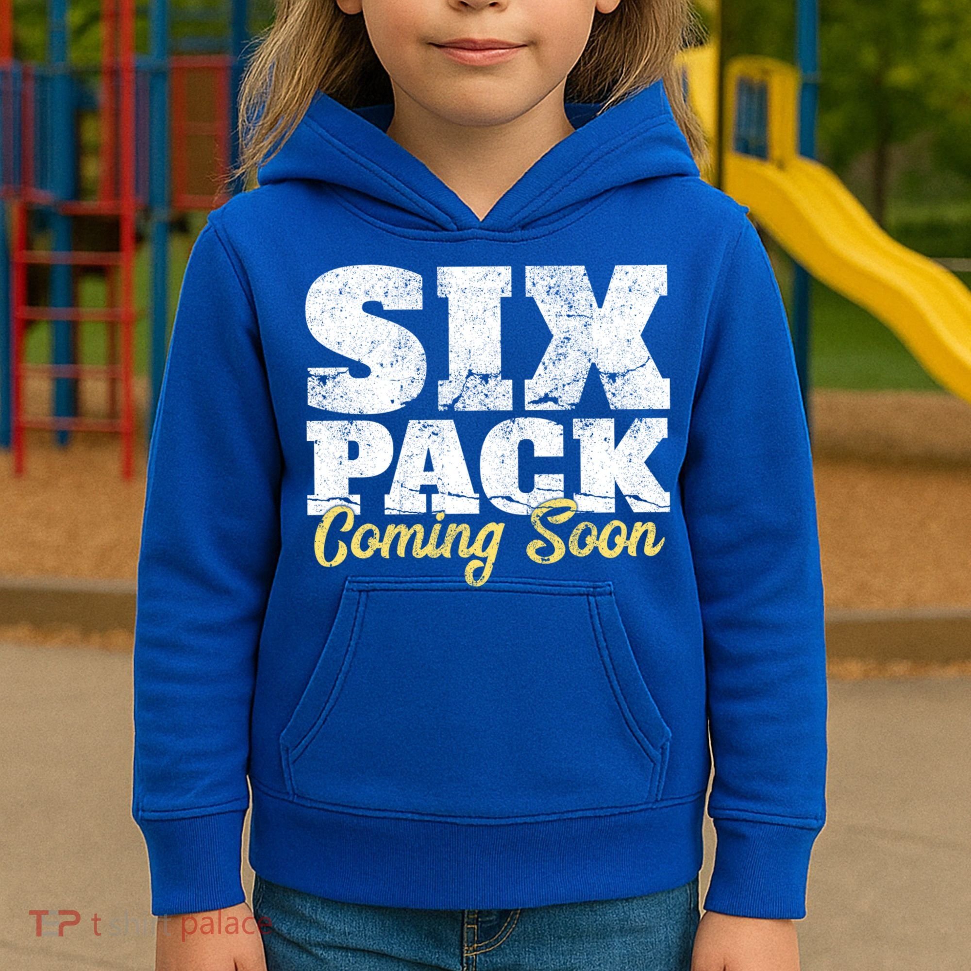 Six Pack Coming Soon Funny Workout Gym Exercise Meaningful Gift Kids Hoodie
