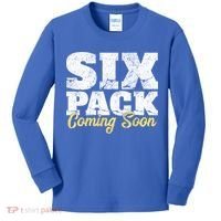 Six Pack Coming Soon Funny Workout Gym Exercise Meaningful Gift Kids Long Sleeve Shirt thumb 0