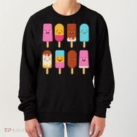 Summer Popsicles Creamsicles Ice Cream Bars With Cute Kawaii Women's Sweatshirt thumb 0