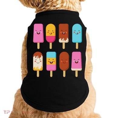 Summer Popsicles Creamsicles Ice Cream Bars With Cute Kawaii Doggie Tank