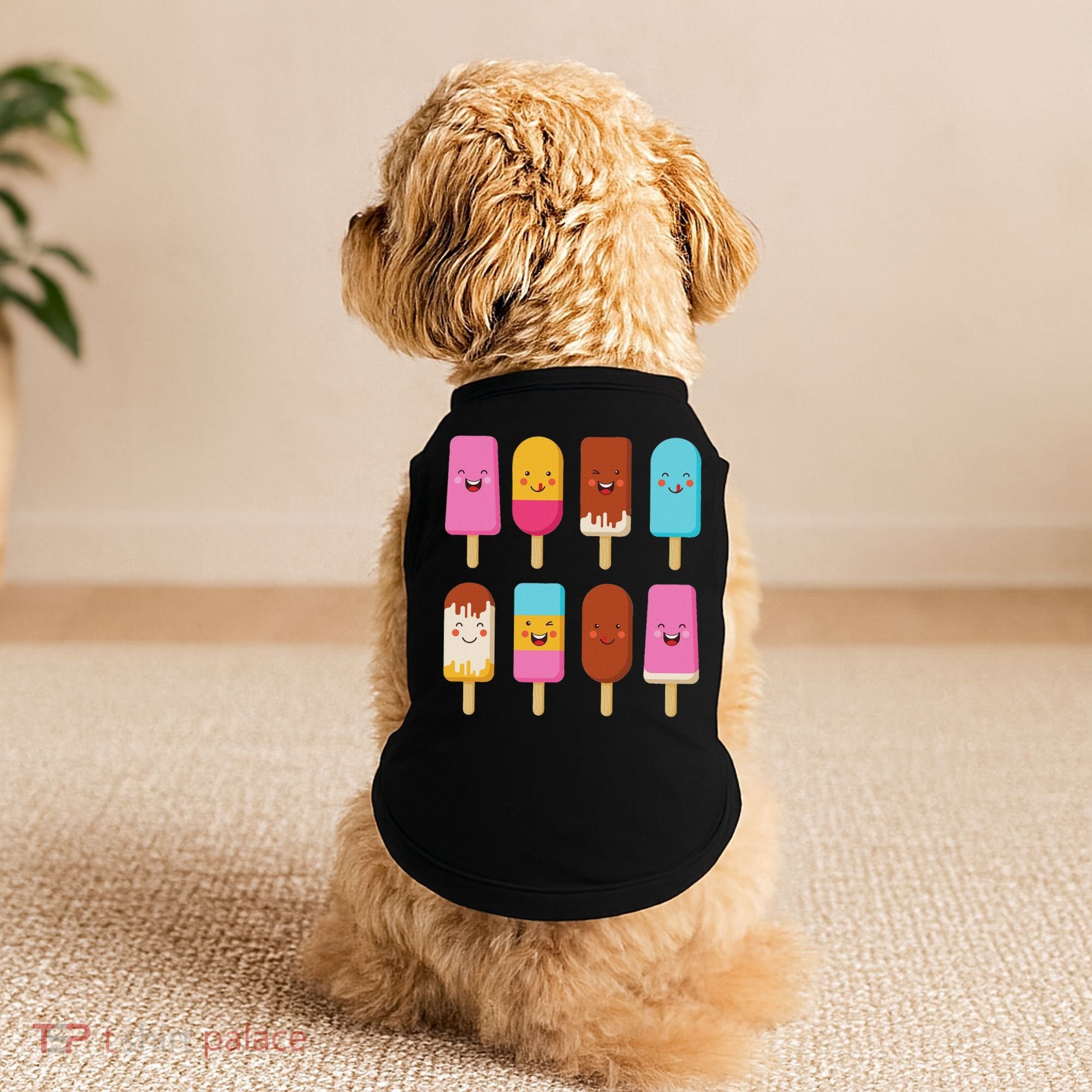 Summer Popsicles Creamsicles Ice Cream Bars With Cute Kawaii Doggie Tank