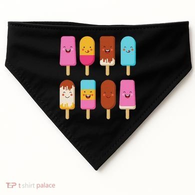 Summer Popsicles Creamsicles Ice Cream Bars With Cute Kawaii USA-Made Doggie Bandana
