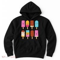 Summer Popsicles Creamsicles Ice Cream Bars With Cute Kawaii Hoodie thumb 0
