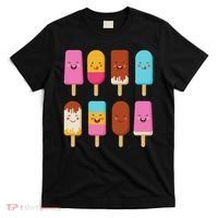 Summer Popsicles Creamsicles Ice Cream Bars With Cute Kawaii T-Shirt thumb 0