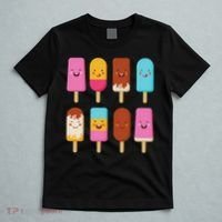 Summer Popsicles Creamsicles Ice Cream Bars With Cute Kawaii T-Shirt thumb 5