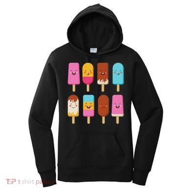 Summer Popsicles Creamsicles Ice Cream Bars With Cute Kawaii Women's Hoodie
