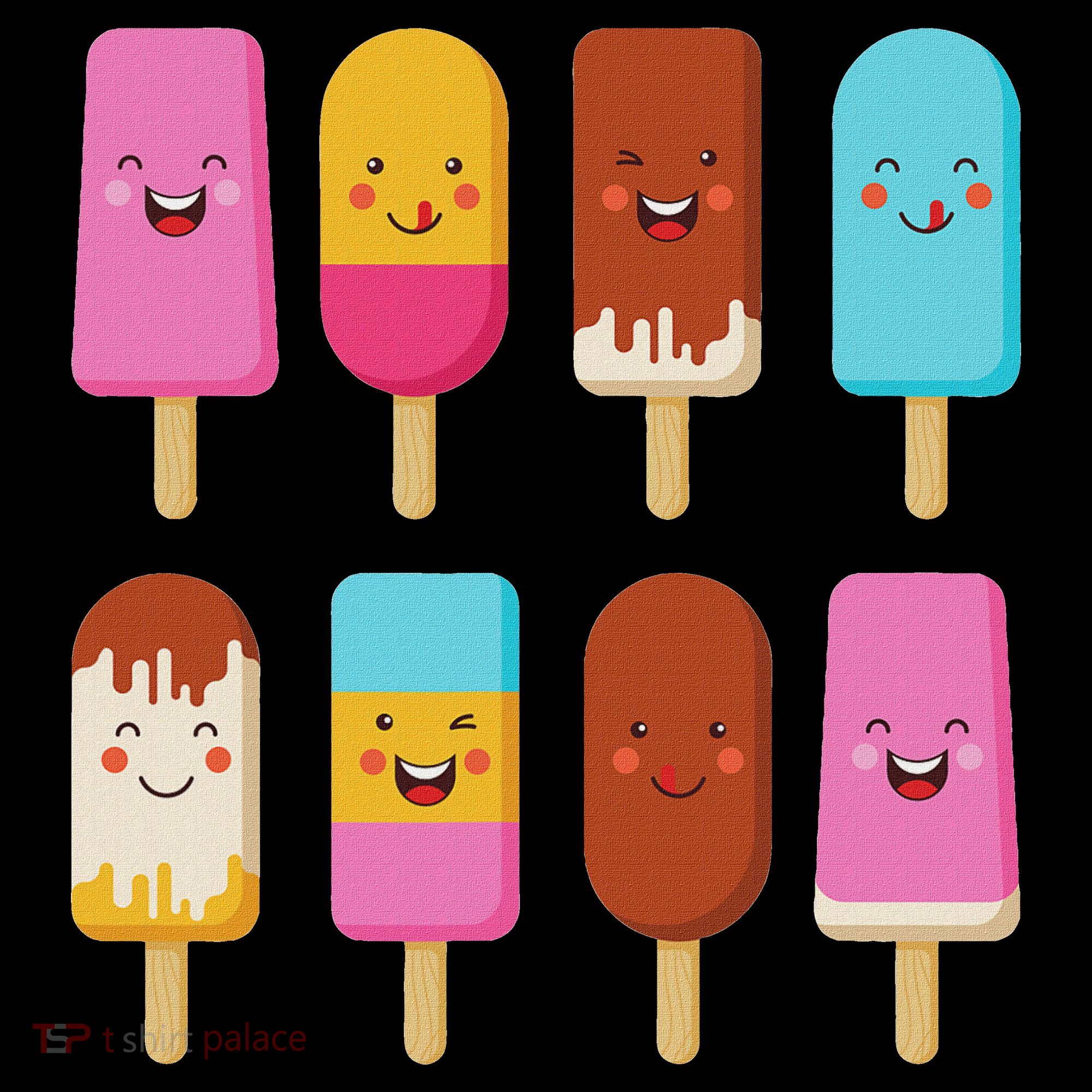 Summer Popsicles Creamsicles Ice Cream Bars With Cute Kawaii Women's Hoodie