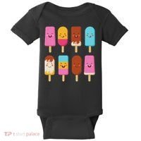 Summer Popsicles Creamsicles Ice Cream Bars With Cute Kawaii Baby Bodysuit thumb 0