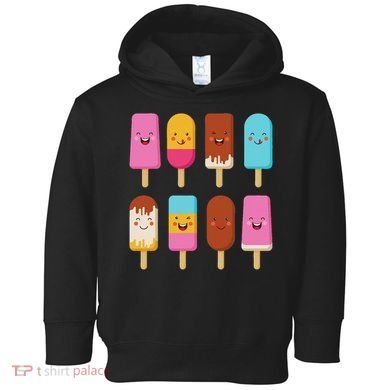 Summer Popsicles Creamsicles Ice Cream Bars With Cute Kawaii Toddler Hoodie