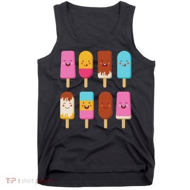 Summer Popsicles Creamsicles Ice Cream Bars With Cute Kawaii Tank Top