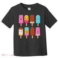 Summer Popsicles Creamsicles Ice Cream Bars With Cute Kawaii Toddler T-Shirt thumb 0