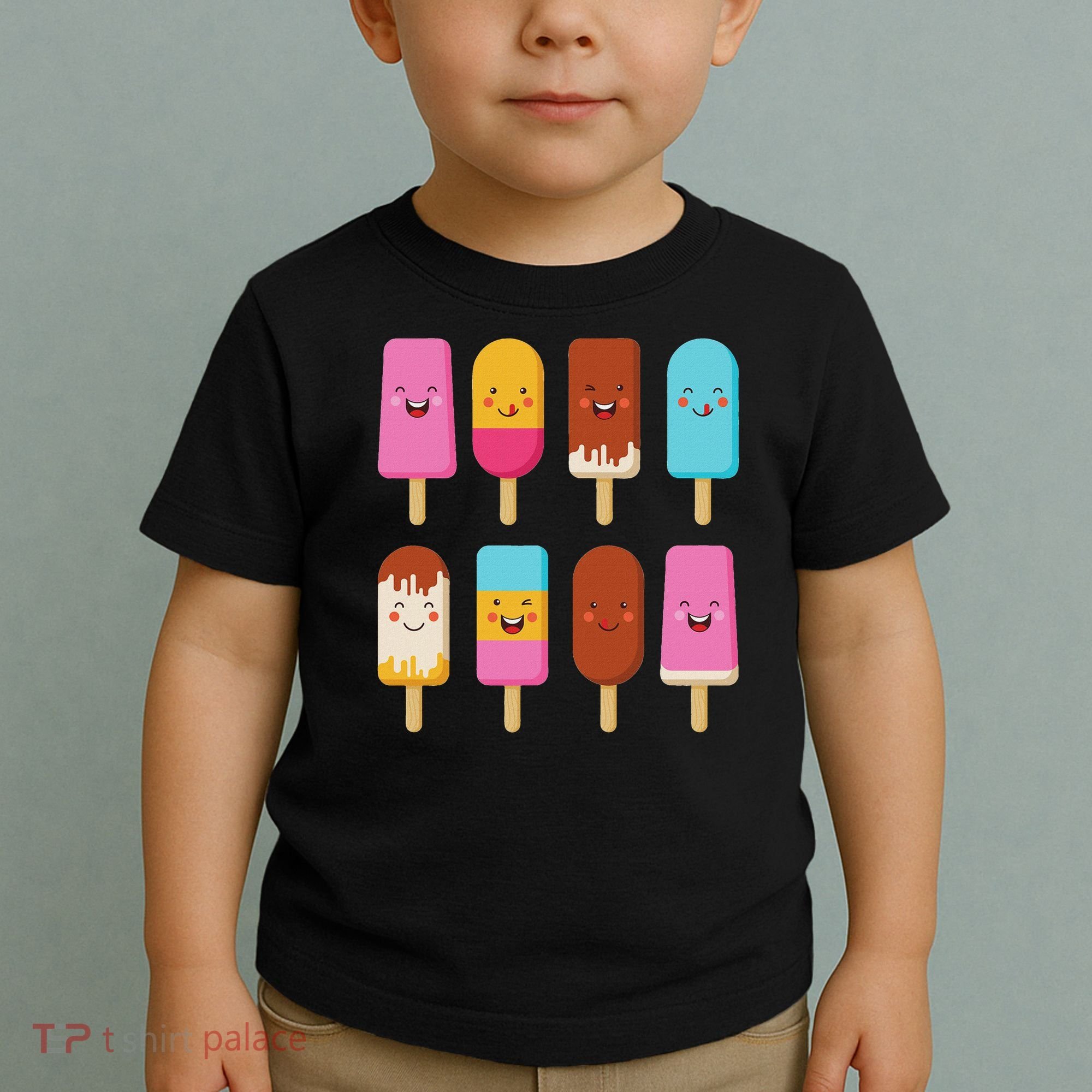 Summer Popsicles Creamsicles Ice Cream Bars With Cute Kawaii Toddler T-Shirt
