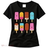 Summer Popsicles Creamsicles Ice Cream Bars With Cute Kawaii Women's T-Shirt thumb 0