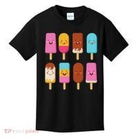 Summer Popsicles Creamsicles Ice Cream Bars With Cute Kawaii Kids T-Shirt thumb 0