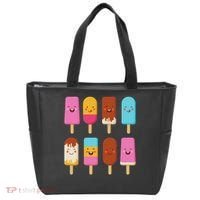Summer Popsicles Creamsicles Ice Cream Bars With Cute Kawaii Tote Bag thumb 0