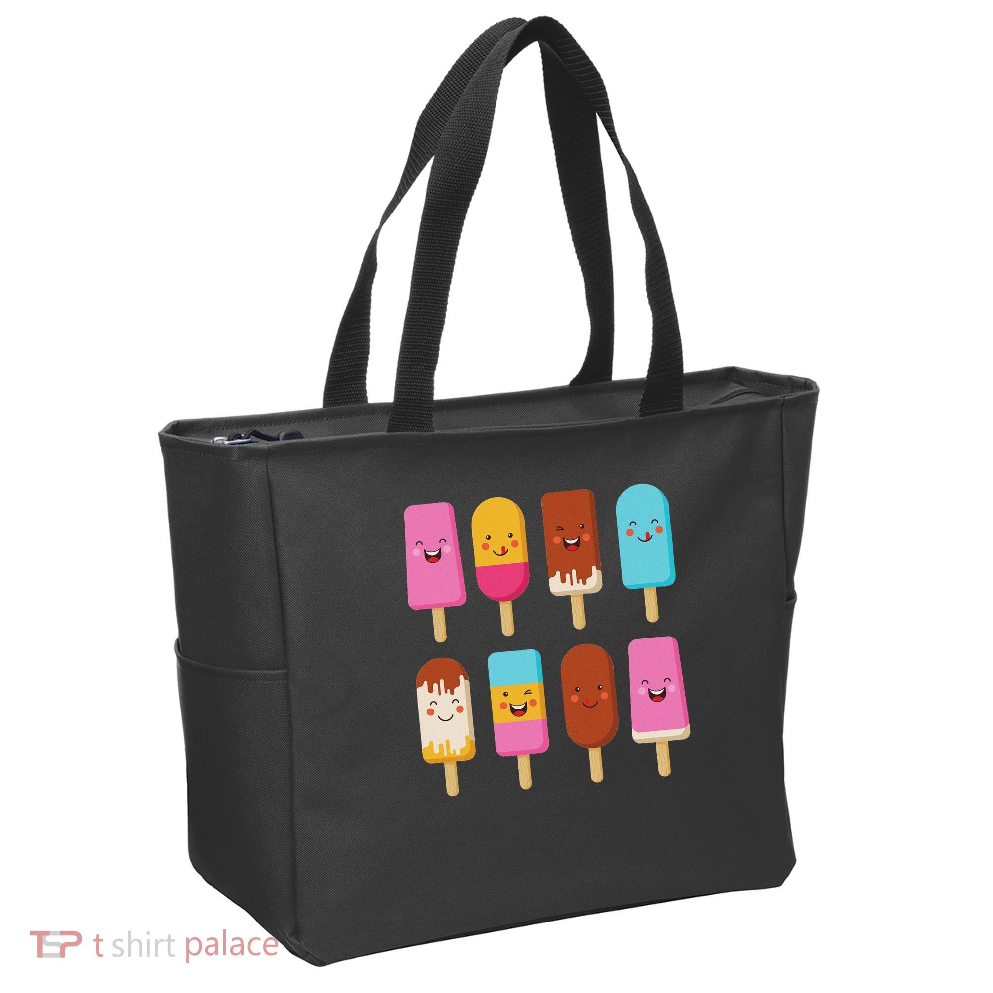 Summer Popsicles Creamsicles Ice Cream Bars With Cute Kawaii Tote Bag