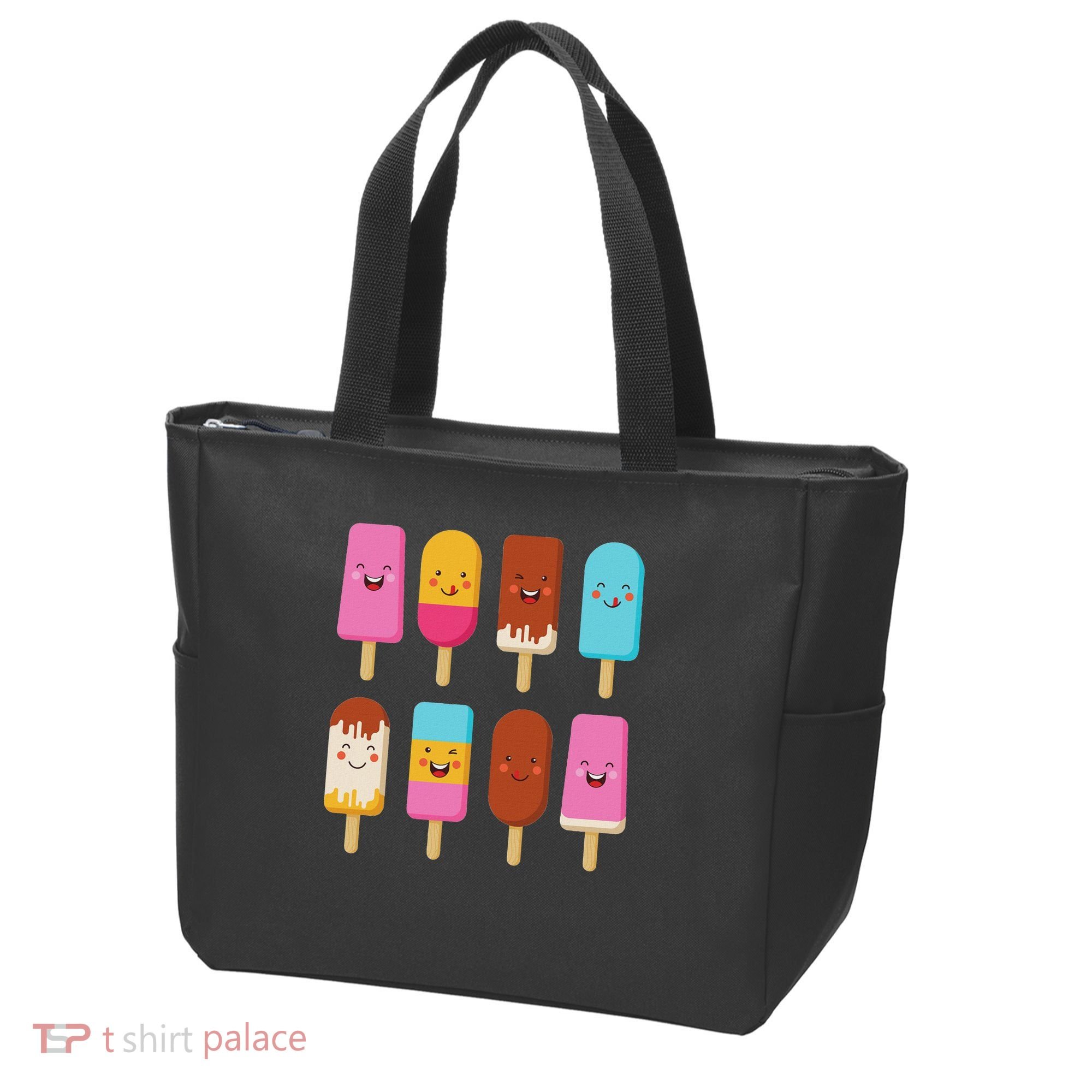 Summer Popsicles Creamsicles Ice Cream Bars With Cute Kawaii Tote Bag