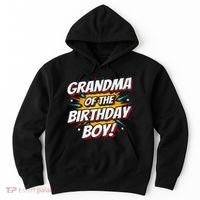 Superhero Party Comics Birthday Grandma Of Birthday Boy Hoodie thumb 0