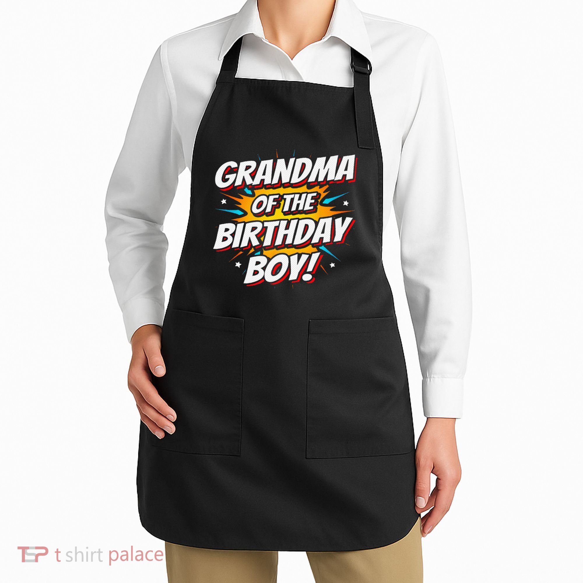 Superhero Party Comics Birthday Grandma Of Birthday Boy Apron