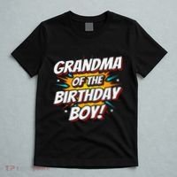 Superhero Party Comics Birthday Grandma Of Birthday Boy T-Shirt thumb 5