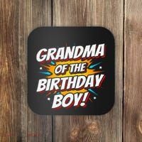 Superhero Party Comics Birthday Grandma Of Birthday Boy Coaster thumb 0