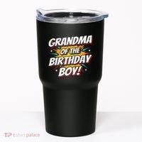 Superhero Party Comics Birthday Grandma Of Birthday Boy Tumbler thumb 0
