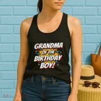 Superhero Party Comics Birthday Grandma Of Birthday Boy Women's Tank Top thumb 2