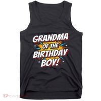 Superhero Party Comics Birthday Grandma Of Birthday Boy Tank Top thumb 0