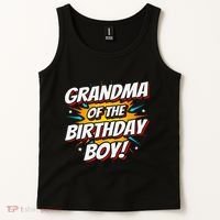 Superhero Party Comics Birthday Grandma Of Birthday Boy Tank Top thumb 2