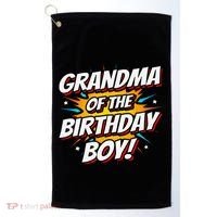 Superhero Party Comics Birthday Grandma Of Birthday Boy Golf Towel thumb 0