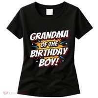 Superhero Party Comics Birthday Grandma Of Birthday Boy Women's T-Shirt thumb 0