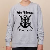 Saint Philomena Catholic St Anchor Image Lily Arrows Women's Sweatshirt thumb 0