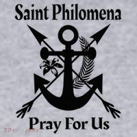 Saint Philomena Catholic St Anchor Image Lily Arrows Women's Sweatshirt thumb 2