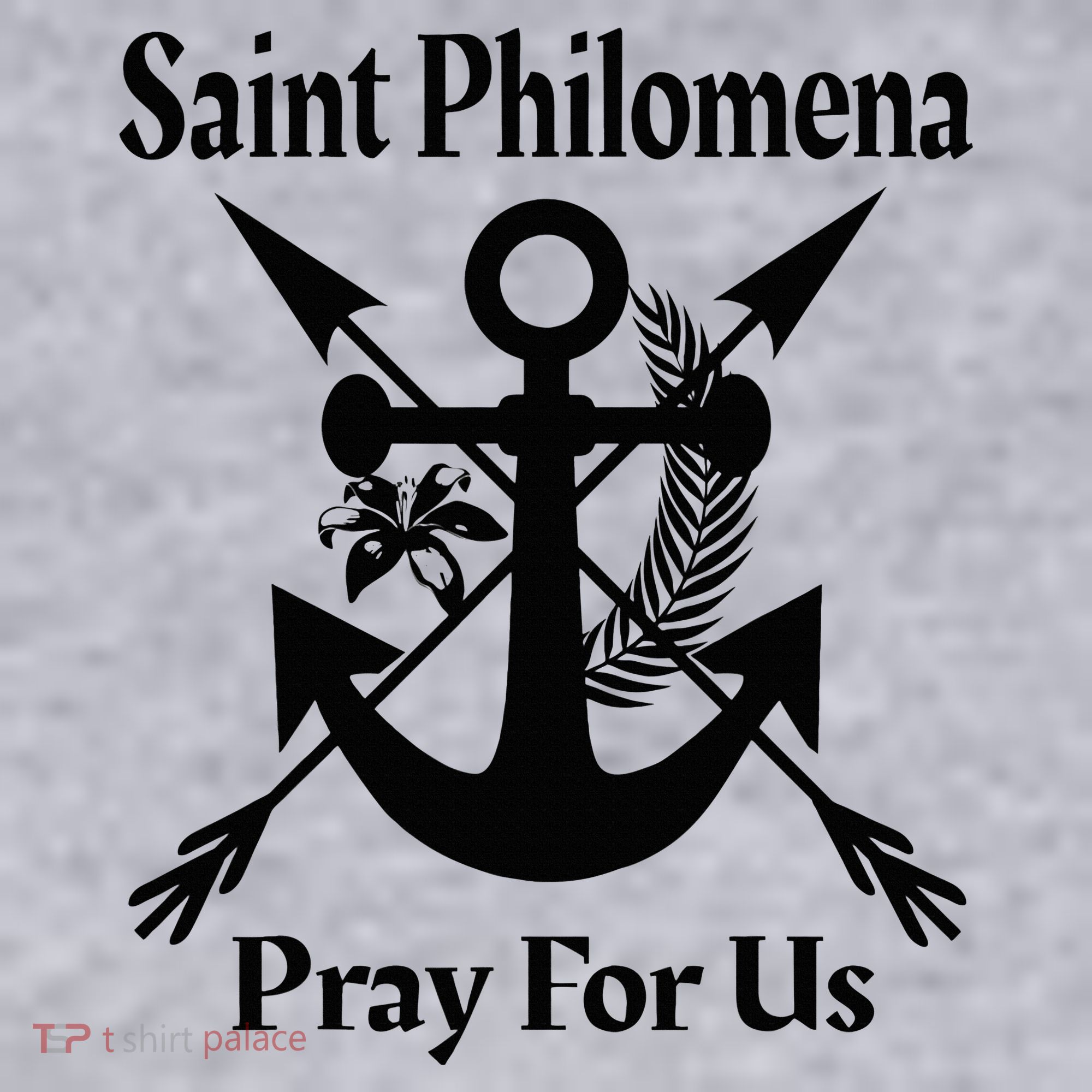 Saint Philomena Catholic St Anchor Image Lily Arrows Women's Sweatshirt