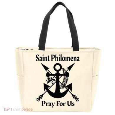 Saint Philomena Catholic St Anchor Image Lily Arrows Tote Bag