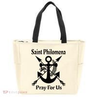 Saint Philomena Catholic St Anchor Image Lily Arrows Tote Bag thumb 0