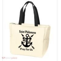 Saint Philomena Catholic St Anchor Image Lily Arrows Tote Bag thumb 3